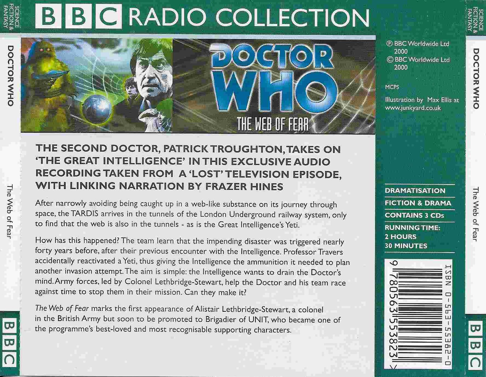 Picture of ISBN 0-563-55382-0 Doctor Who - The web of fear by artist Mervyn Haisman / Henry Lincoln from the BBC records and Tapes library